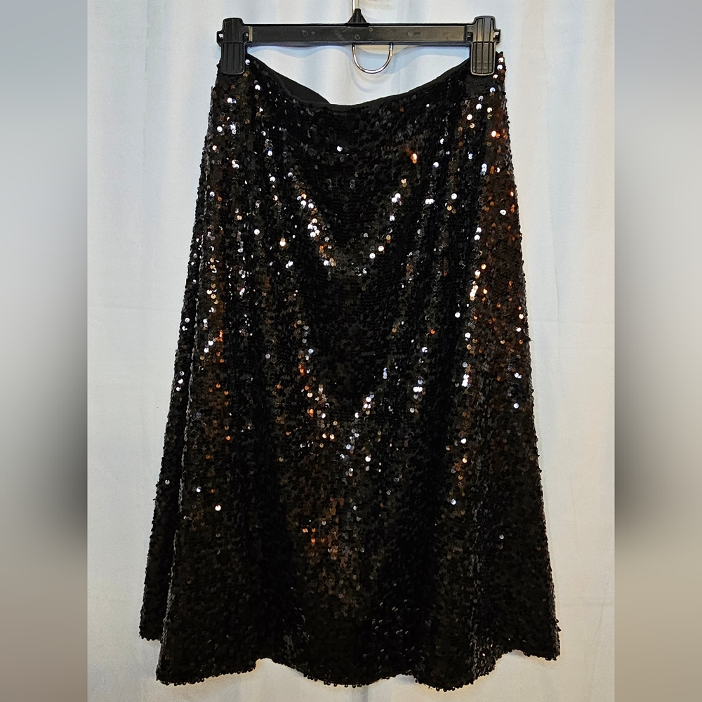 Avenue Sparkling Black A-Line Skirt